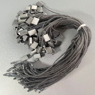 Black Hang Tag String Cotton Material Thickness 0.2mm Ideal for Apparel Labeling and Product Identification
