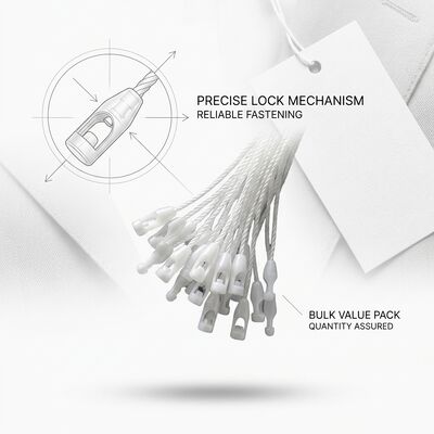 Strong And Durable Nylon Tag Fasteners 0.2 Inches Width Suitable For Bulk Packaging Labeling And Product Identification