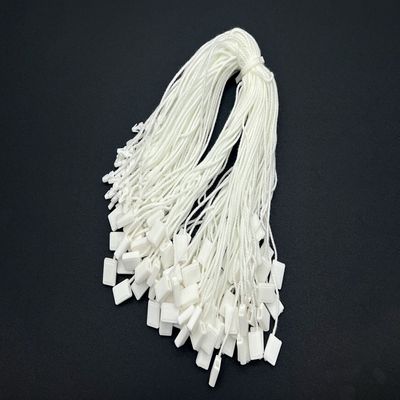 Biały Wiesza Nylon Plastikowy Tag Przymocowanie String prostokątny ODM