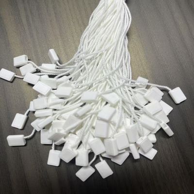 Biały Wiesza Nylon Plastikowy Tag Przymocowanie String prostokątny ODM