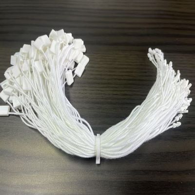 Biały Wiesza Nylon Plastikowy Tag Przymocowanie String prostokątny ODM