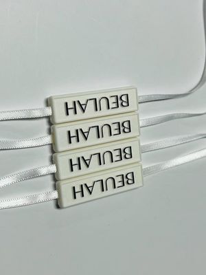 Embossed Logo Label Snap Lock Pin Loop Plastic Fastener Hang Tag Z Stringem