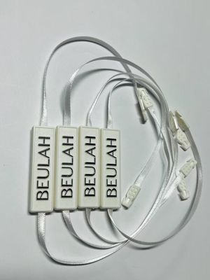 Embossed Logo Label Snap Lock Pin Loop Plastic Fastener Hang Tag Z Stringem