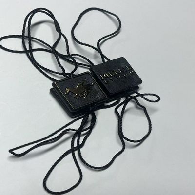 Odzież Swing Price Tag Przymocowania Czarne Tagi Wieszące Struny OEM