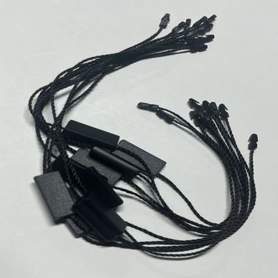 Niestandardowy elastyczny huśtawka Czarny zawieszenie Tag String For Clothing Garment