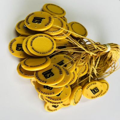 10 cali żółty plastikowy tag mocujący pętlę zamykającą szpilki tag dla ubrań