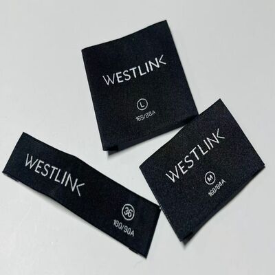 Woven Custom Garment Tags including Woven Logo ideal for garment labeling apparel branding and textile branding solutions