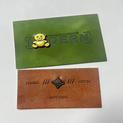 Customization Custom Leather Labels Embossed Durable Personalized Leather Tags for Apparel Accessories and Craft Projects
